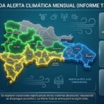 Alerta amarilla en Barahona y otras provincias dominicanas por las lluvias asociadas a una vaguada.