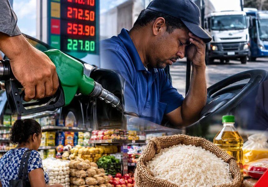 Combustibles y transporte en medio de la preocupación por el aumento de los costos en República Dominicana.