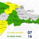 Información del COE sobre las provincias en alerta amarilla y verde por lluvias en República Dominicana.