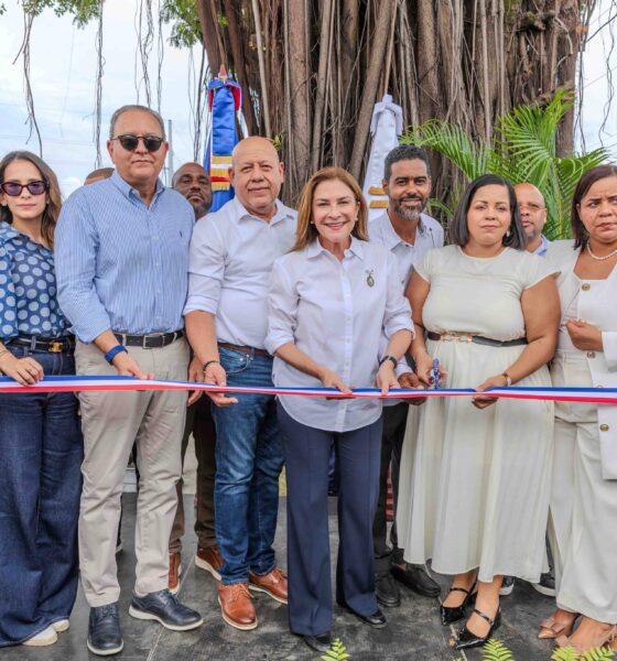 Carolina Mejía durante la inauguración del bulevar Pedro Livio Cedeño en Santo Domingo.