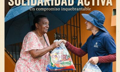 Operativos de asistencia alimentaria de la DASAC a familias afectadas por inundaciones en República Dominicana.