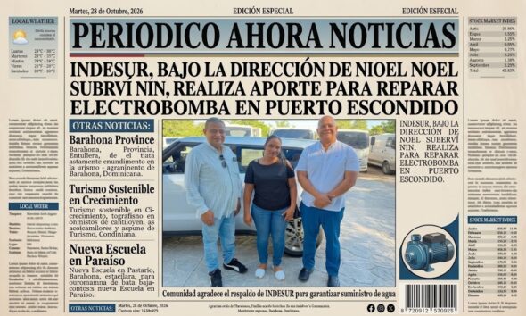 INDESUR, bajo la dirección de Noel Suberví Nin, realiza aporte para reparar electrobomba en Puerto Escondido