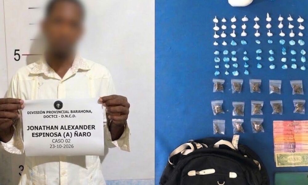 Operativo policial por presuntas sustancias narcóticas en El Peñón, Barahona.