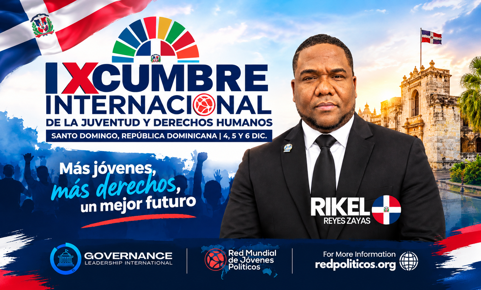 Rikel Reyes representará a República Dominicana en cumbre internacional de juventud y derechos humanos
