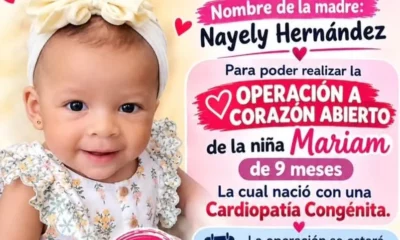 Solicitan donante para bebé de nueve meses que será operado a corazón abierto