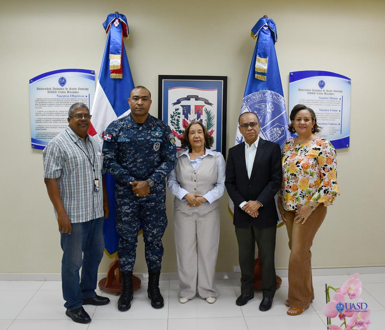 UASD Recinto Barahona y Policía Nacional acuerdan corredor de seguridad para proteger a la familia universitaria
