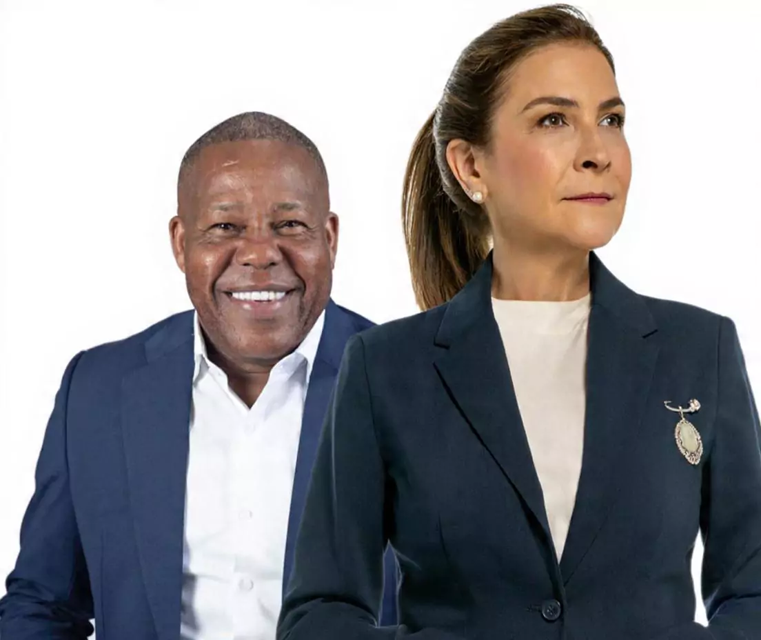 Adán Peguero y Carolina Mejía, figuras del Partido Revolucionario Moderno.