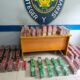 Cigarrillos ocupados por la Policía Nacional y el Ministerio Público durante allanamientos en Cabral, Barahona.
