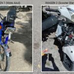 Información sobre la recuperación de una pasola Honda Lead 125 blanca y una motocicleta AX-100 azul en Cabral y Cachón, Barahona.