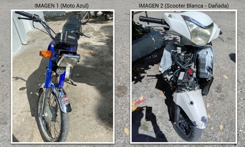 Información sobre la recuperación de una pasola Honda Lead 125 blanca y una motocicleta AX-100 azul en Cabral y Cachón, Barahona.